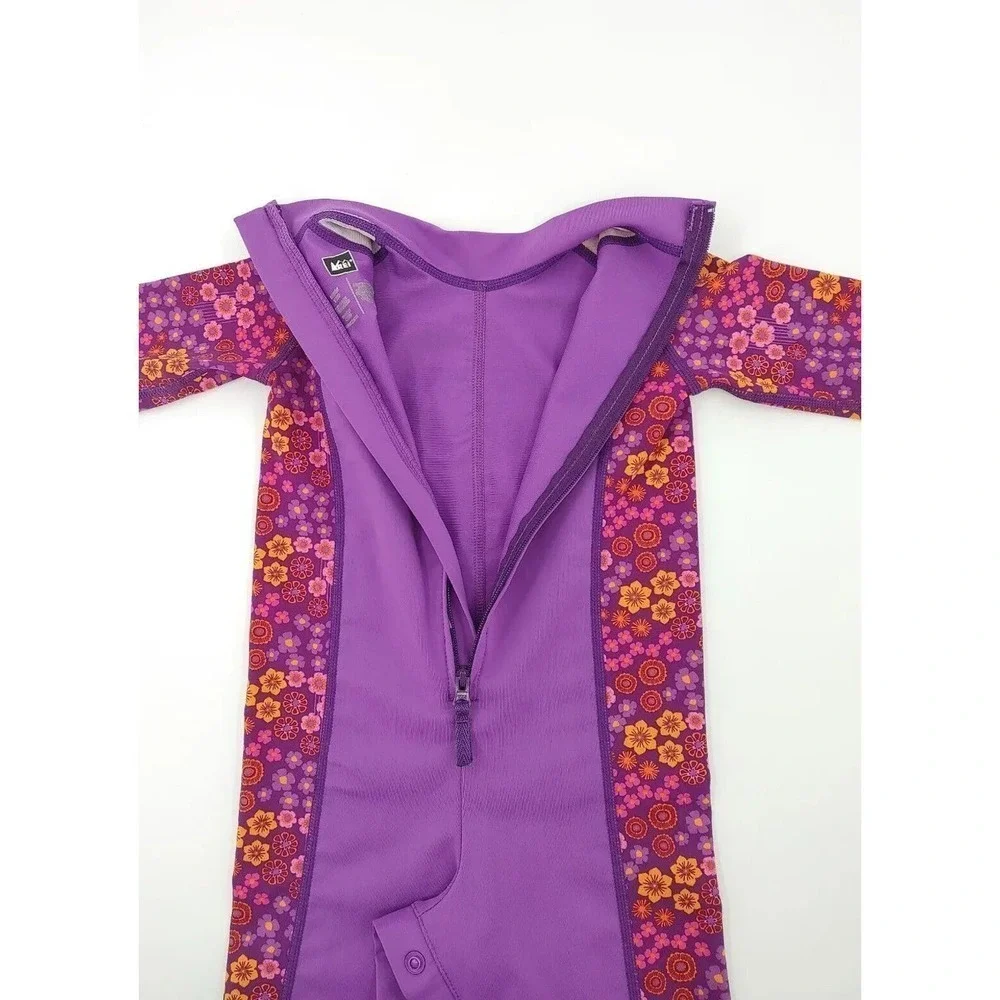 Rei Rashguard Suit Baby Girl 12 Months Infants Purple Sea-Floral Print One Piece